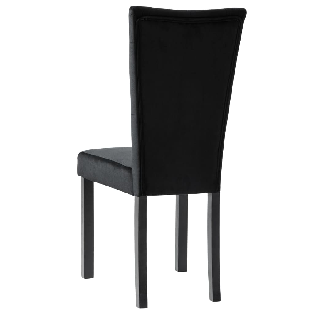 Chaises à manger lot de 4 Noir Velours - Xios Store SNC