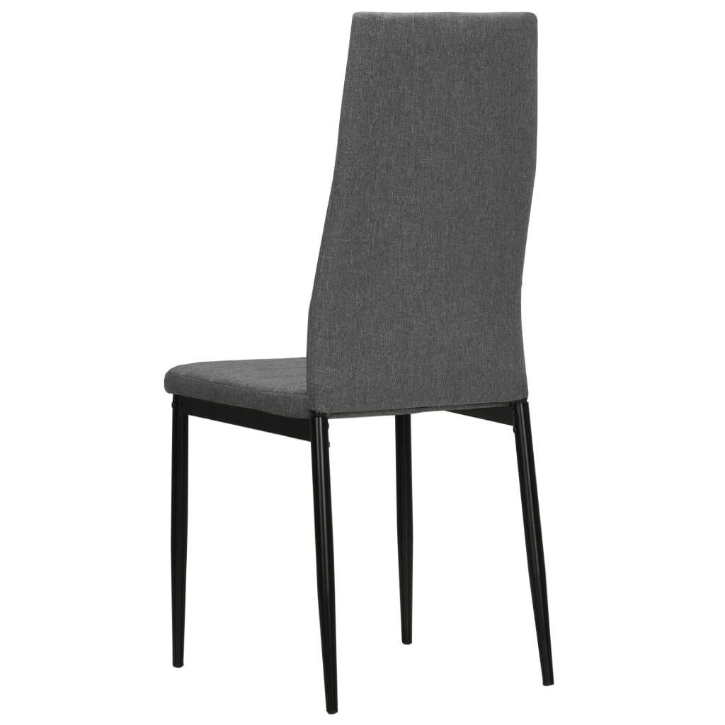 Chaises à manger lot de 2 gris clair tissu Chaises de cuisine vidaXL