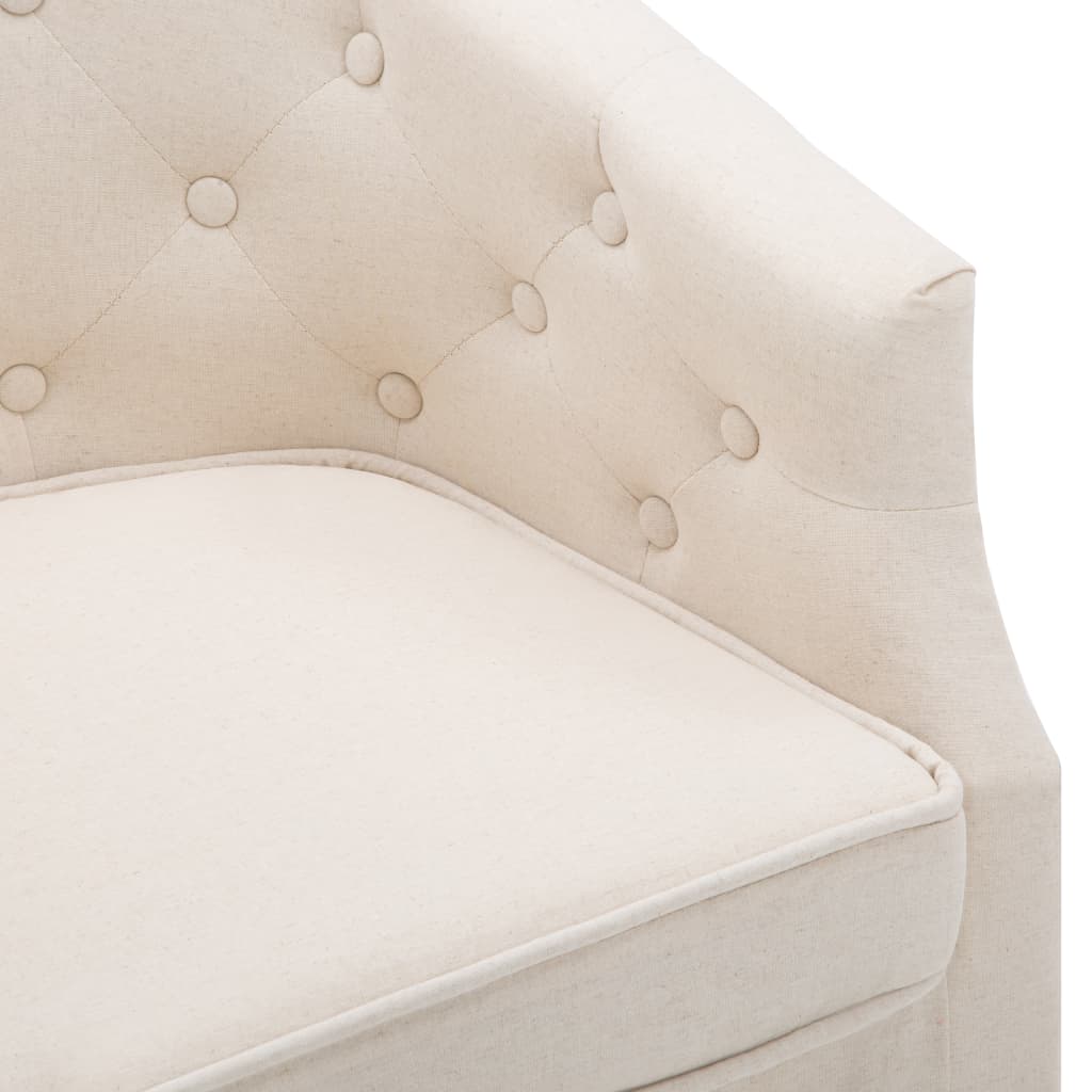 Fauteuil Beige Tissu Fauteuils vidaXL   