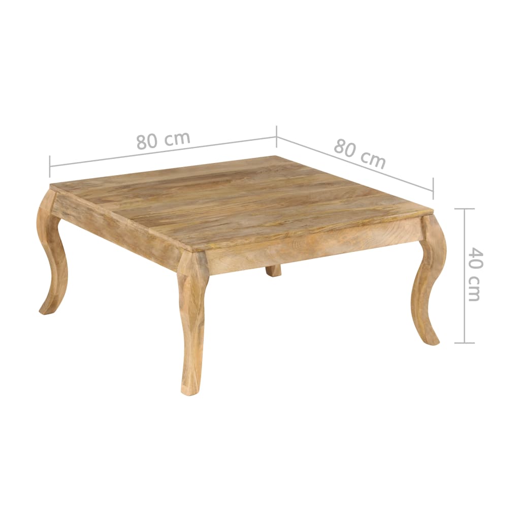 Table basse 80x80x40 cm Bois de manguier massif Tables basses vidaXL   