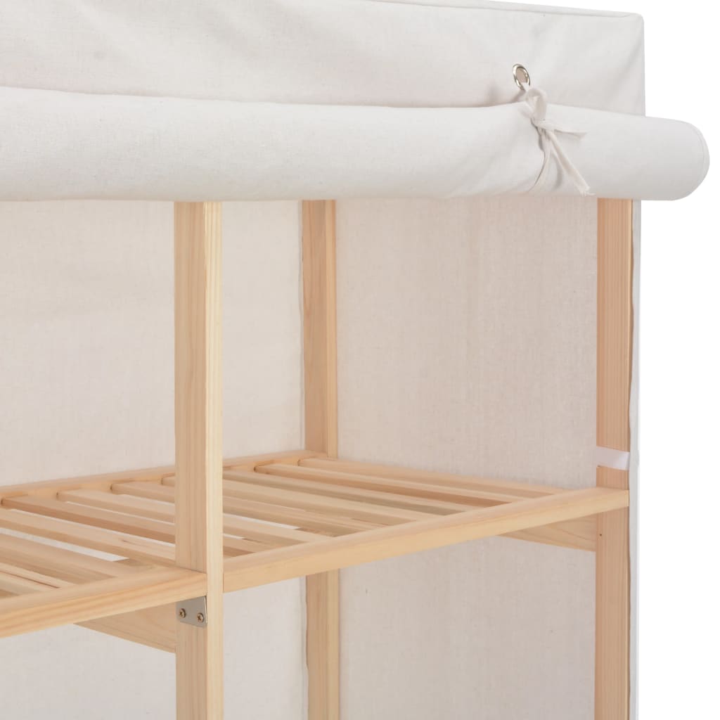 Garde-robe Blanc 200 x 40 x 170 cm Tissu Armoires vidaXL   