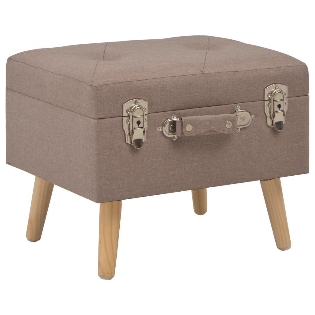 Tabouret de rangement 40 cm Marron Tissu Bancs coffres vidaXL   