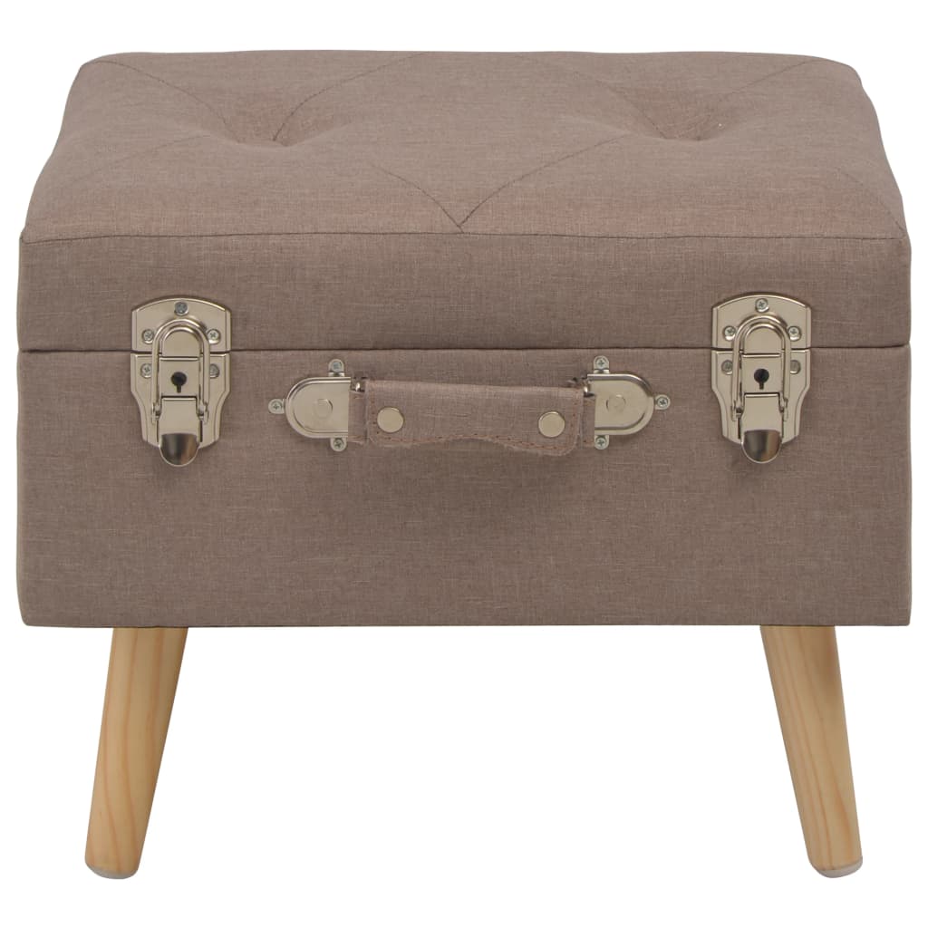 Tabouret de rangement 40 cm Marron Tissu Bancs coffres vidaXL   