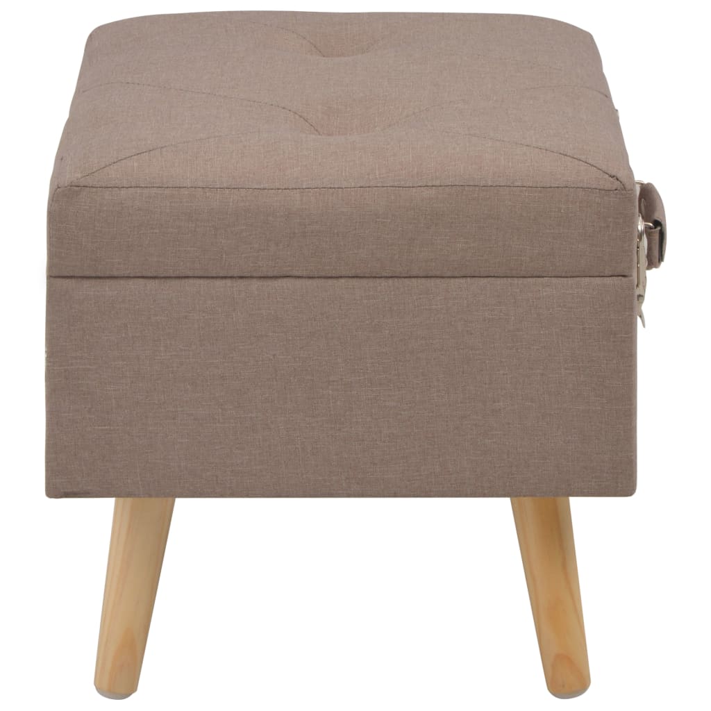 Tabouret de rangement 40 cm Marron Tissu Bancs coffres vidaXL   