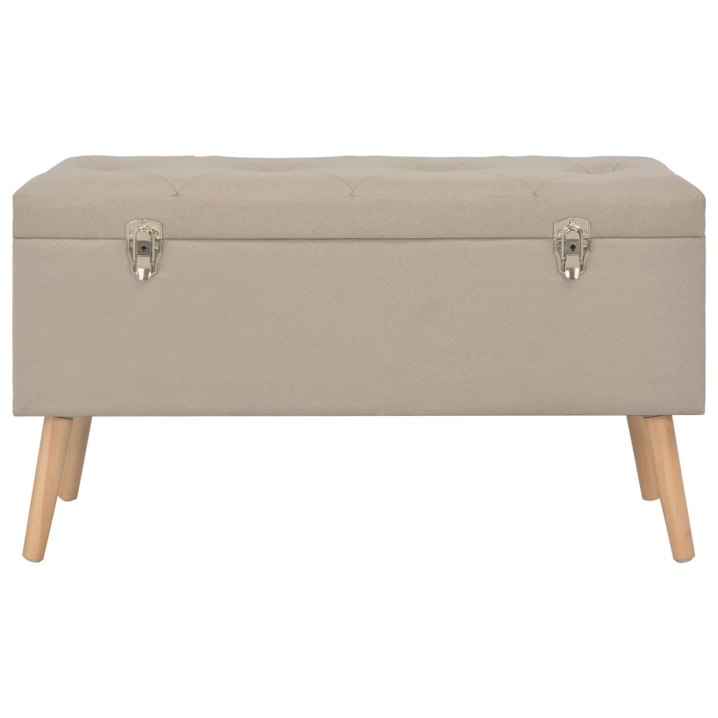 Tabourets de rangement lot de 3 Beige Tissu Bancs coffres vidaXL   