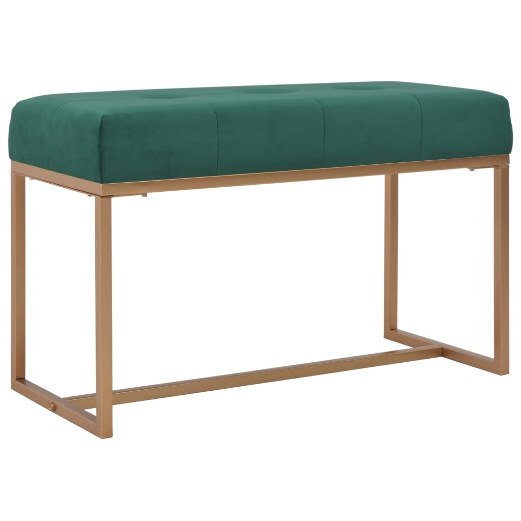 Banc 80 cm Vert Velours Bancs coffres vidaXL   