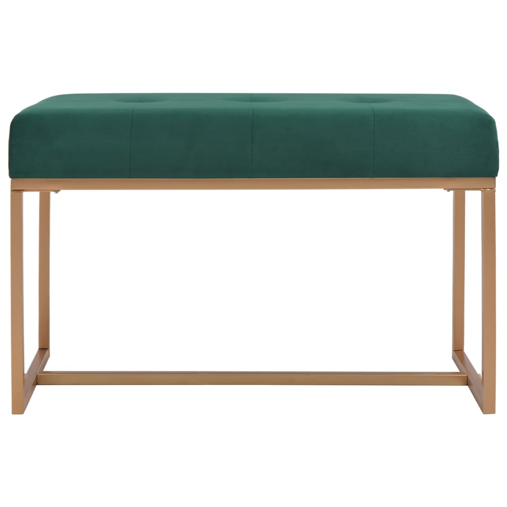 Banc 80 cm Vert Velours Bancs coffres vidaXL   