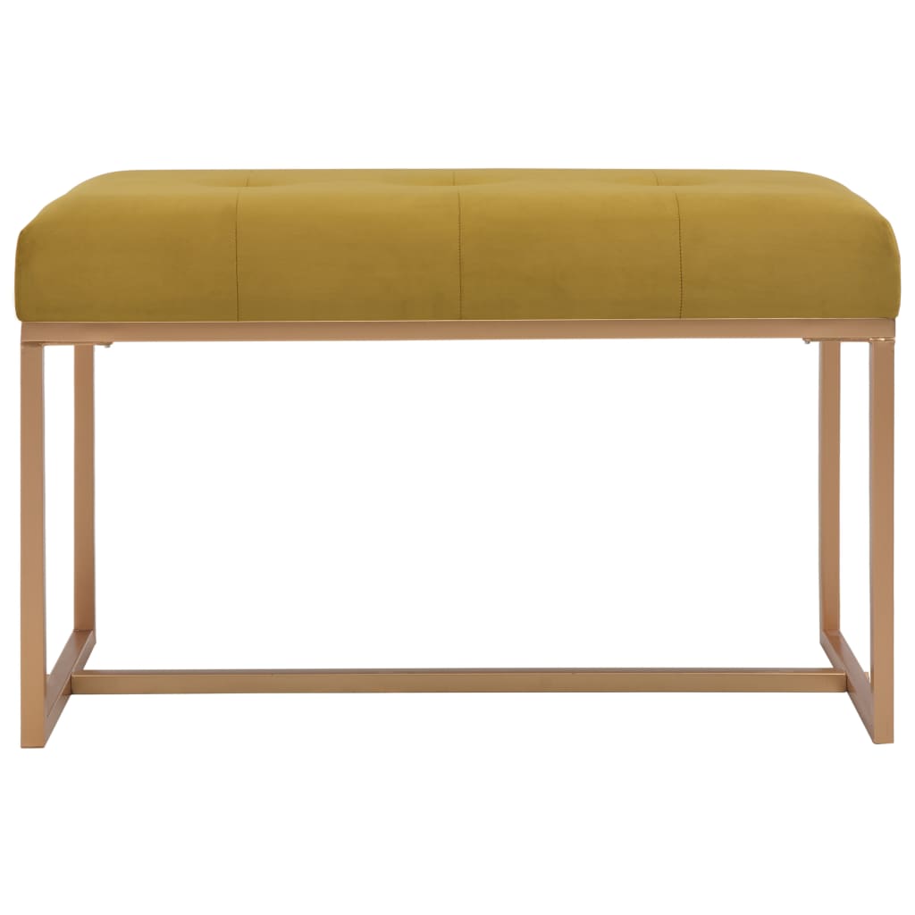 Banc 80 cm Moutarde Velours Bancs coffres vidaXL   