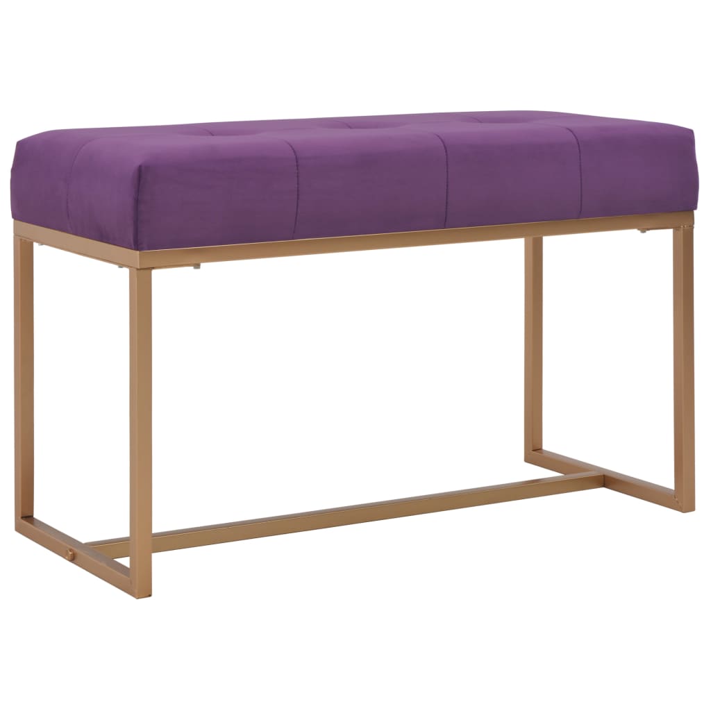 Banc 80 cm Violet Velours Bancs coffres vidaXL   