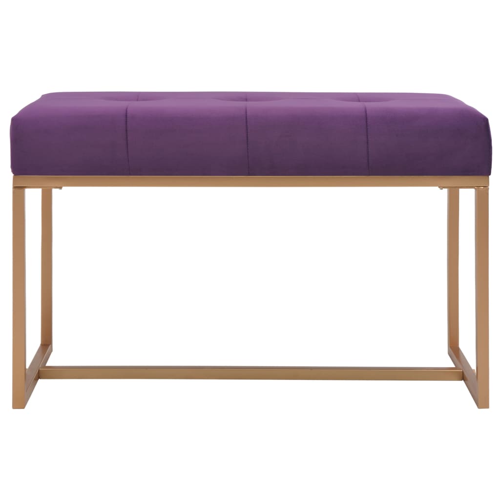 Banc 80 cm Violet Velours Bancs coffres vidaXL   