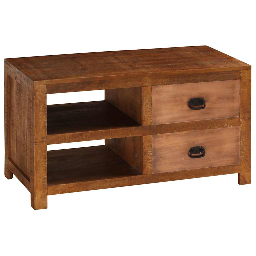 Table basse avec 2 tiroirs 90x40x50 cm bois solide de manguier Tables basses vidaXL