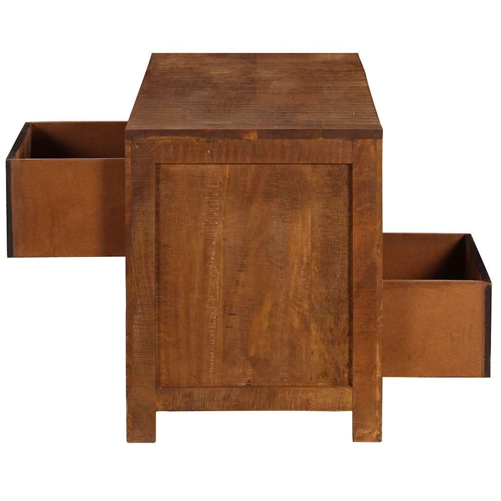 Table basse avec 2 tiroirs 90x40x50 cm bois solide de manguier Tables basses vidaXL