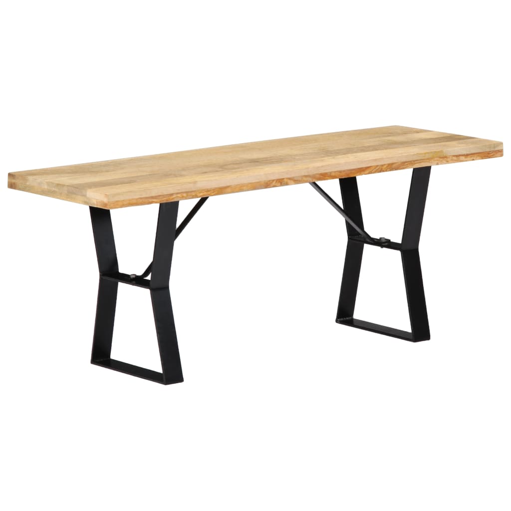 Banc 110 cm Bois de manguier massif Bancs de cuisine & salle à manger vidaXL