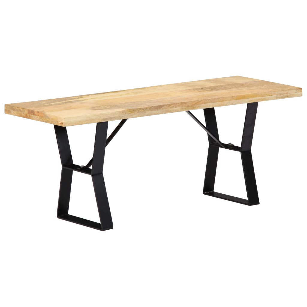 Banc 110 cm Bois de manguier massif Bancs de cuisine & salle à manger vidaXL