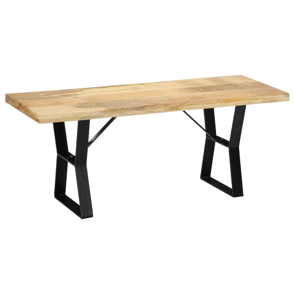 Banc 110 cm Bois de manguier massif Bancs de cuisine & salle à manger vidaXL