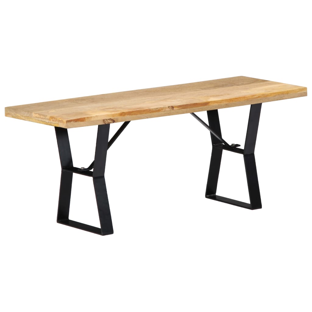 Banc 110 cm Bois de manguier massif Bancs de cuisine & salle à manger vidaXL