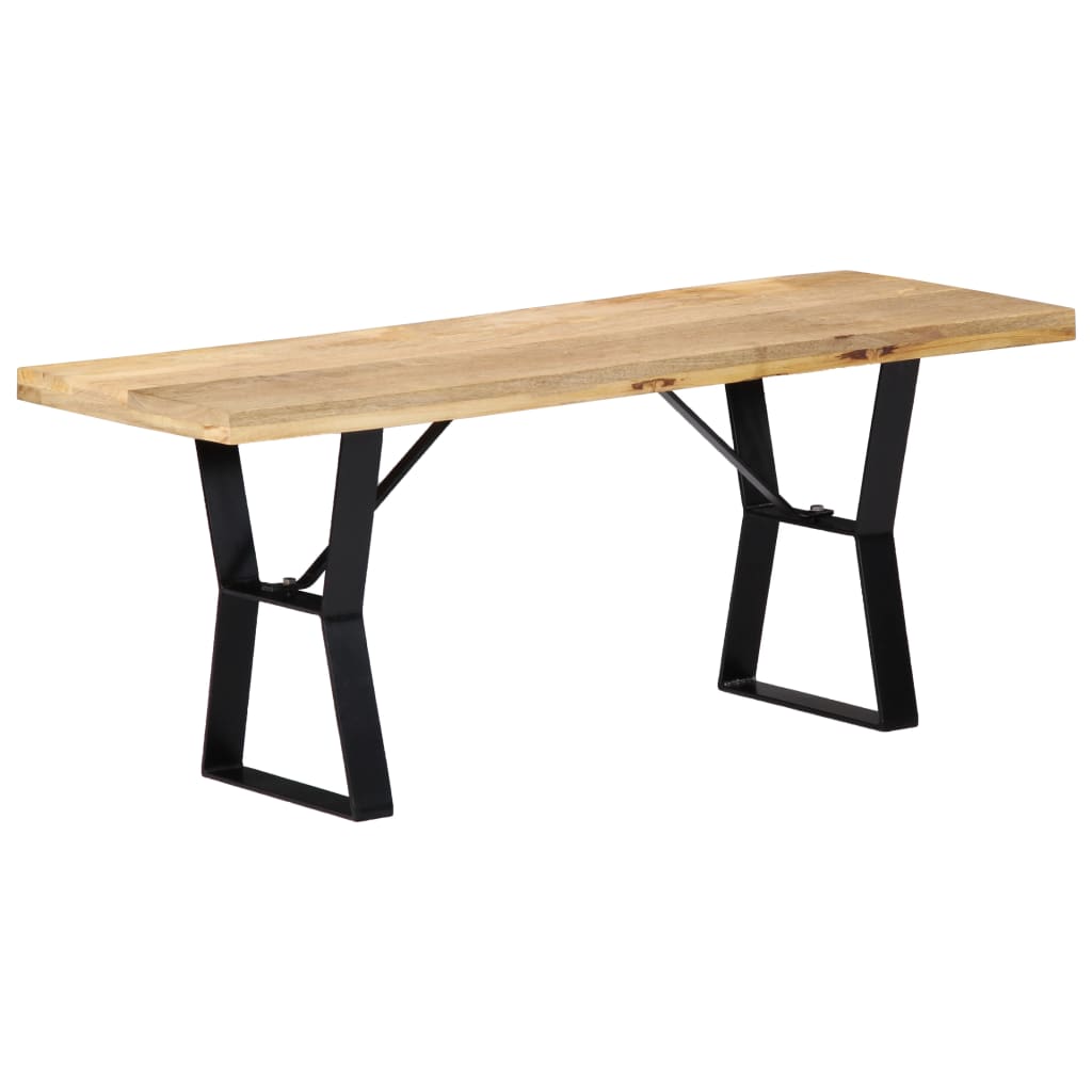 Banc 110 cm Bois de manguier massif Bancs de cuisine & salle à manger vidaXL