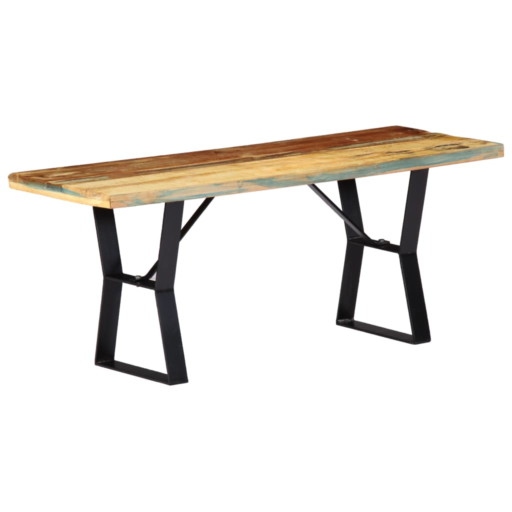 Banc 110 cm Bois de récupération massif Bancs de cuisine & salle à manger vidaXL   