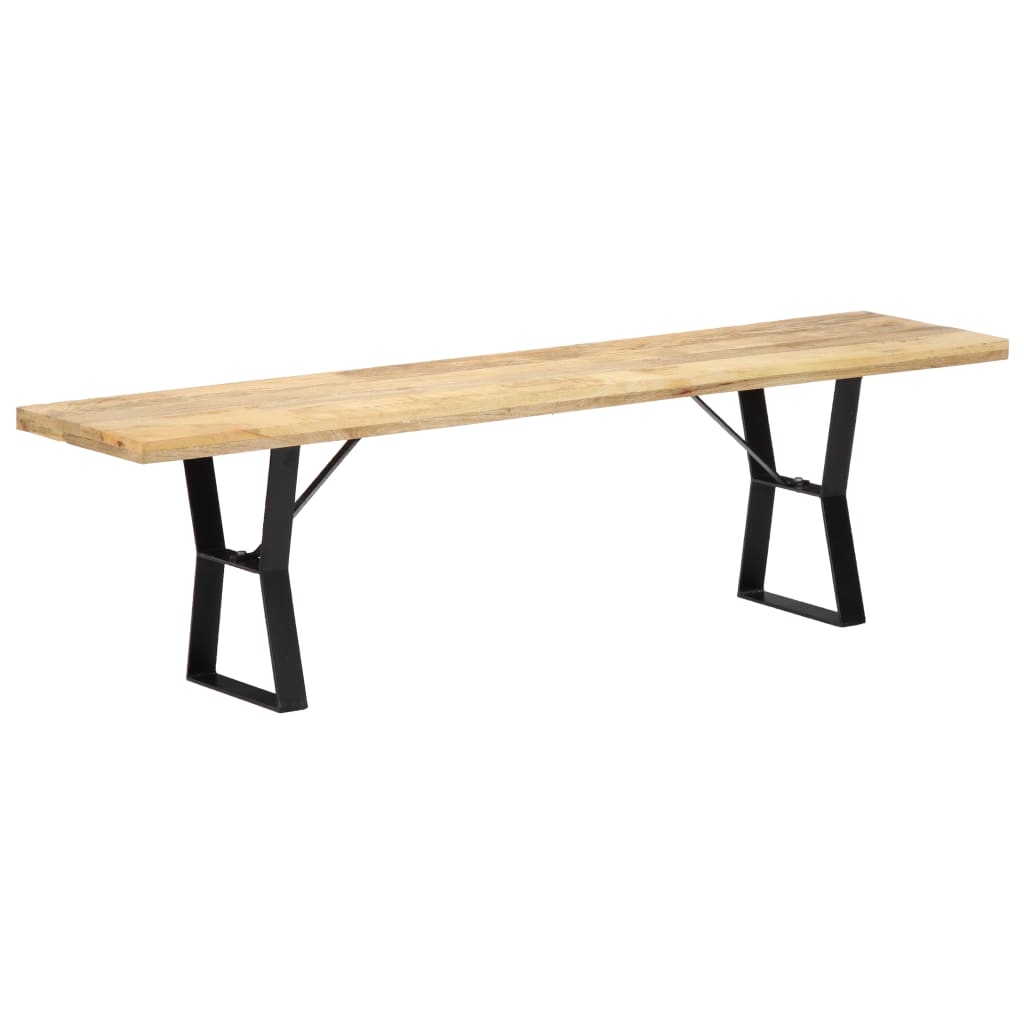 Banc 160 cm Bois de manguier massif Bancs de cuisine & salle à manger vidaXL