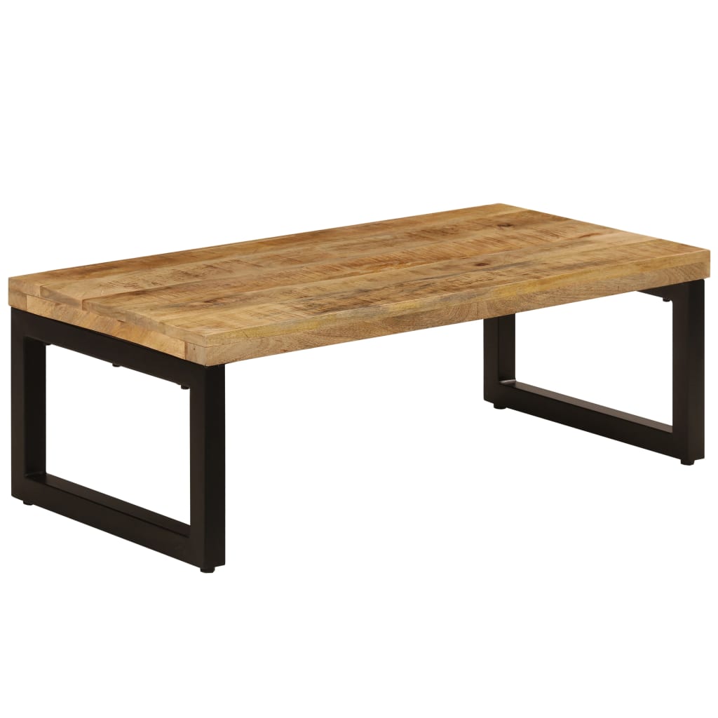 Table basse 100x50x35 cm Bois de manguier solide et acier Tables basses vidaXL