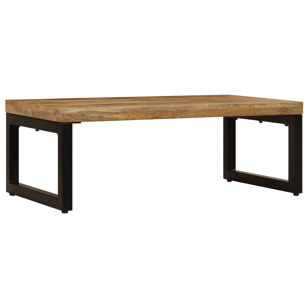 Table basse 100x50x35 cm Bois de manguier solide et acier Tables basses vidaXL