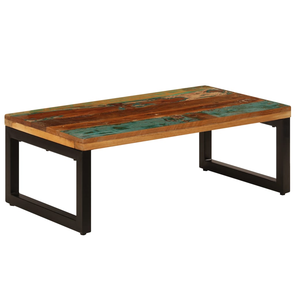 Table basse 100x50x35 cm Bois de récupération solide et acier Tables basses vidaXL