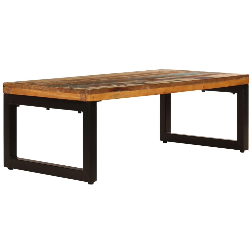 Table basse 100x50x35 cm Bois de récupération solide et acier Tables basses vidaXL