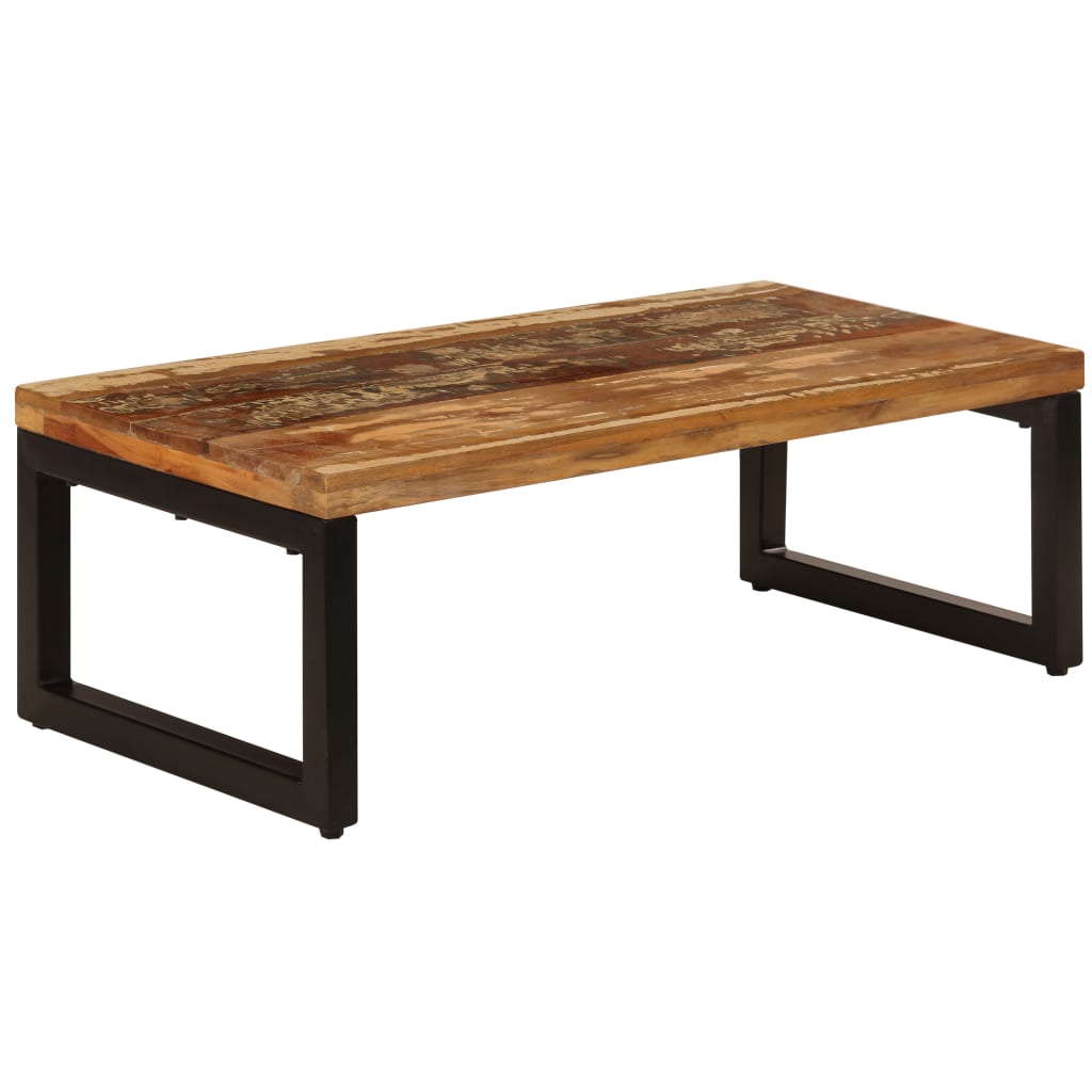 Table basse 100x50x35 cm Bois de récupération solide et acier Tables basses vidaXL