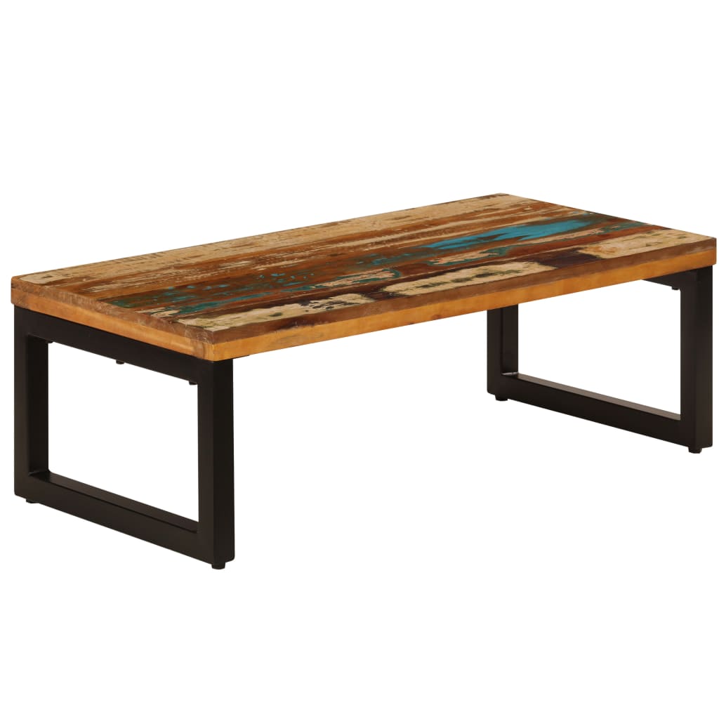 Table basse 100x50x35 cm Bois de récupération solide et acier Tables basses vidaXL