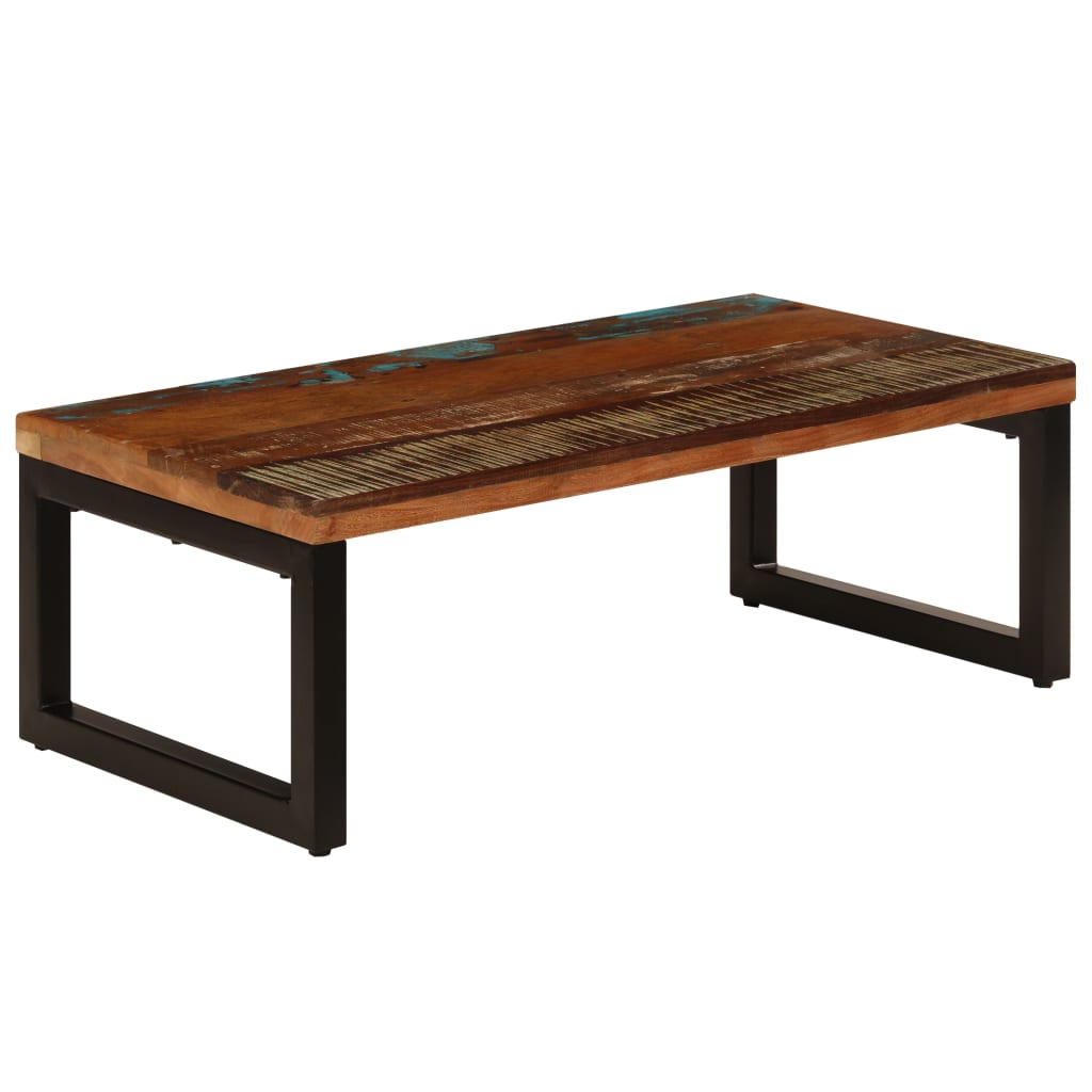 Table basse 100x50x35 cm Bois de récupération solide et acier Tables basses vidaXL