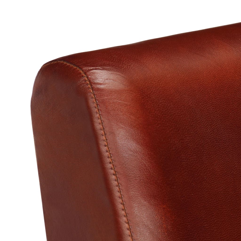 Fauteuil marron cuir véritable - Xios Store SNC