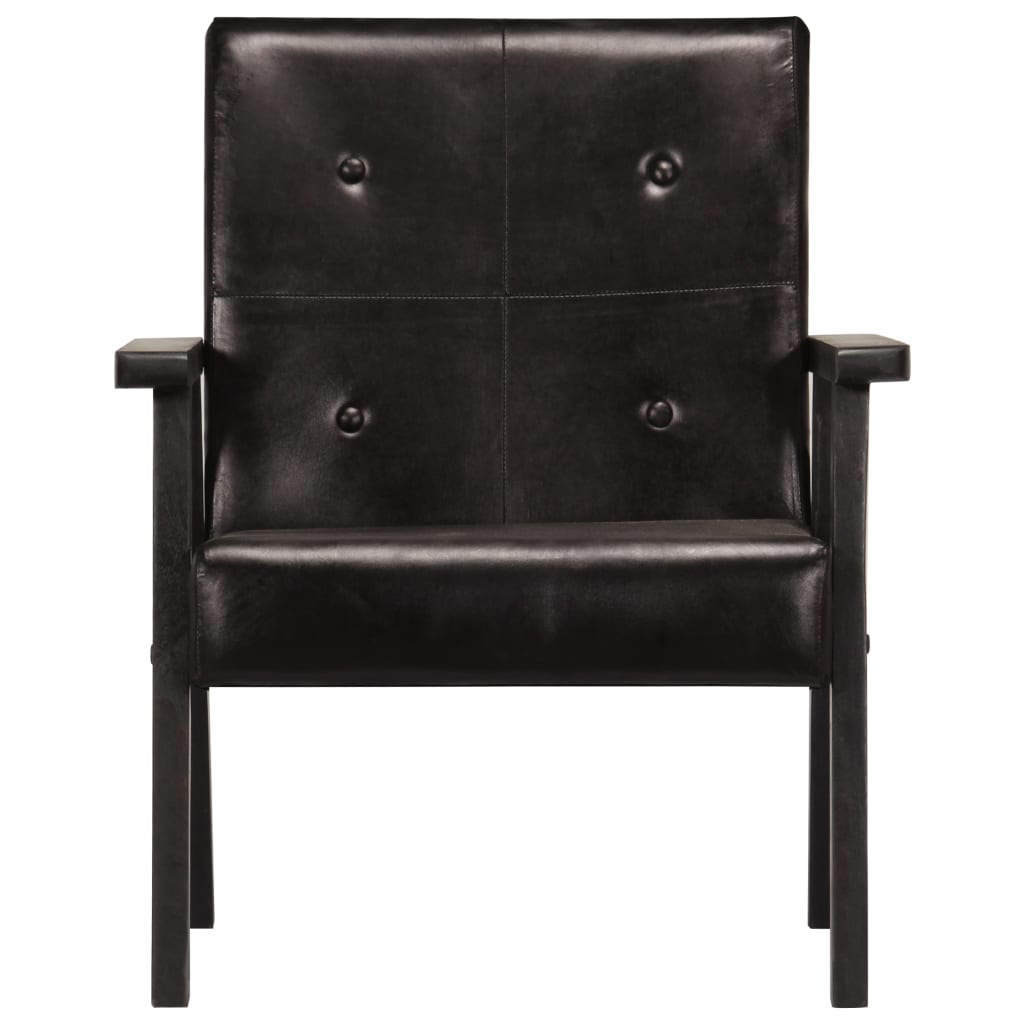 Fauteuil noir cuir véritable Fauteuils vidaXL   