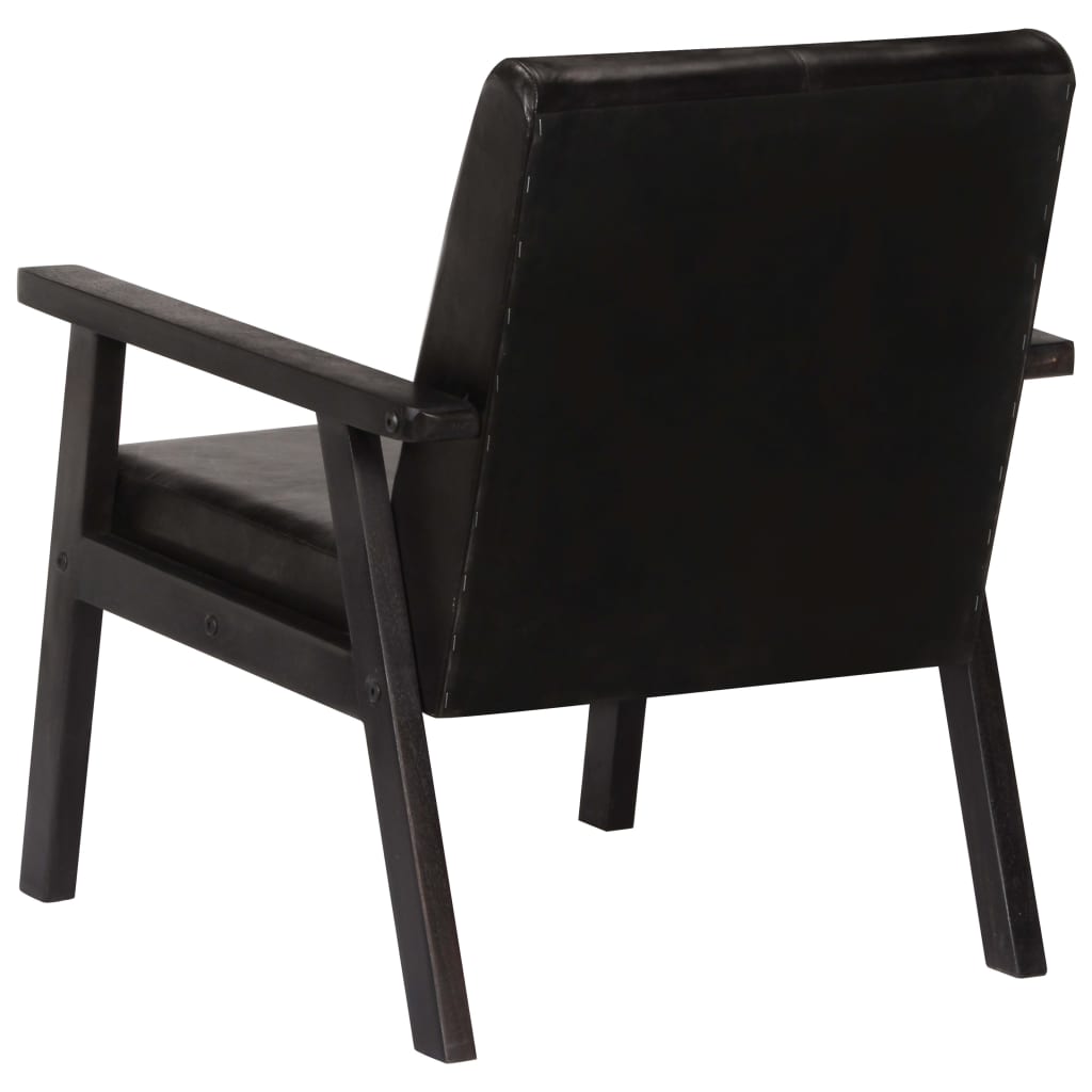 Fauteuil noir cuir véritable Fauteuils vidaXL   