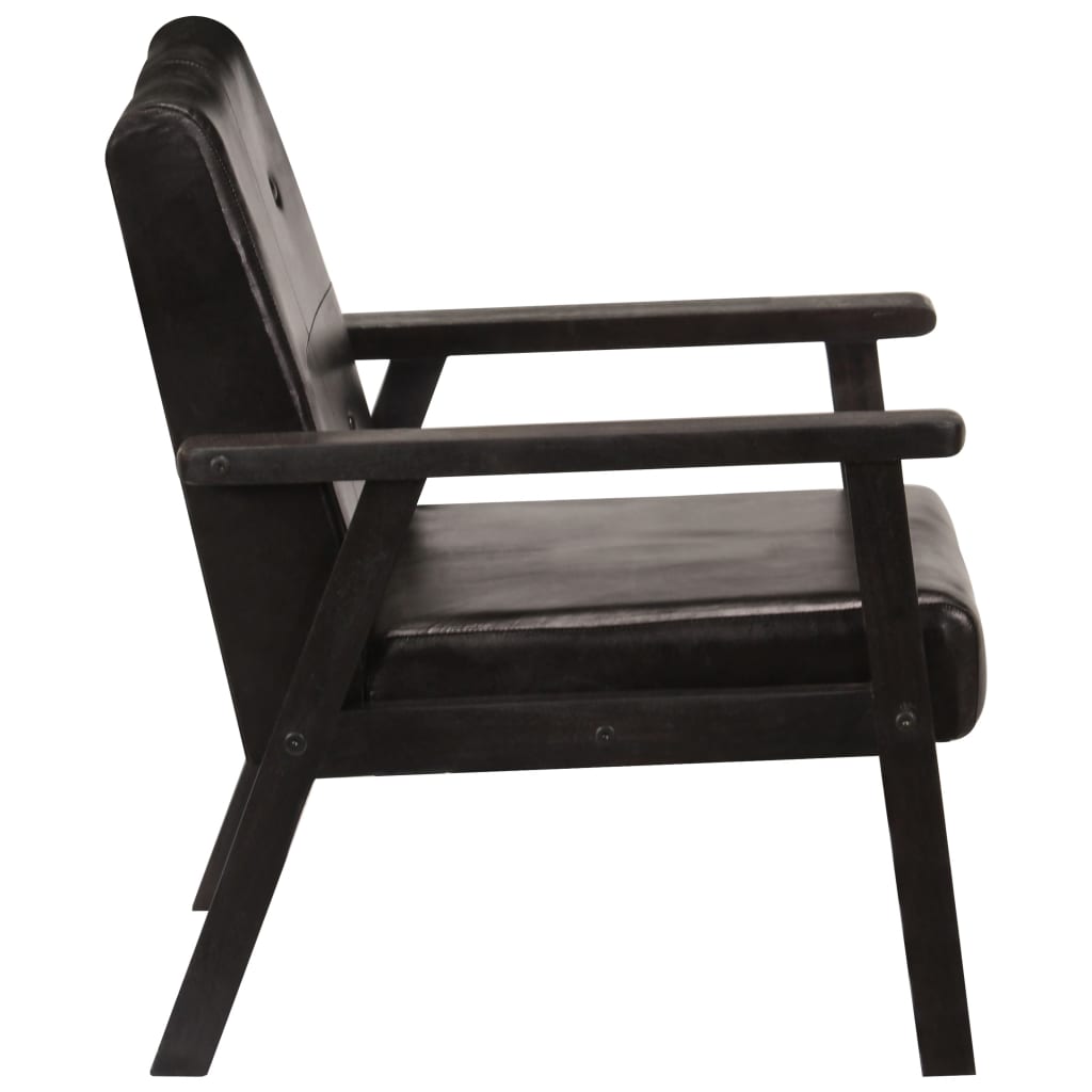 Fauteuil noir cuir véritable Fauteuils vidaXL   