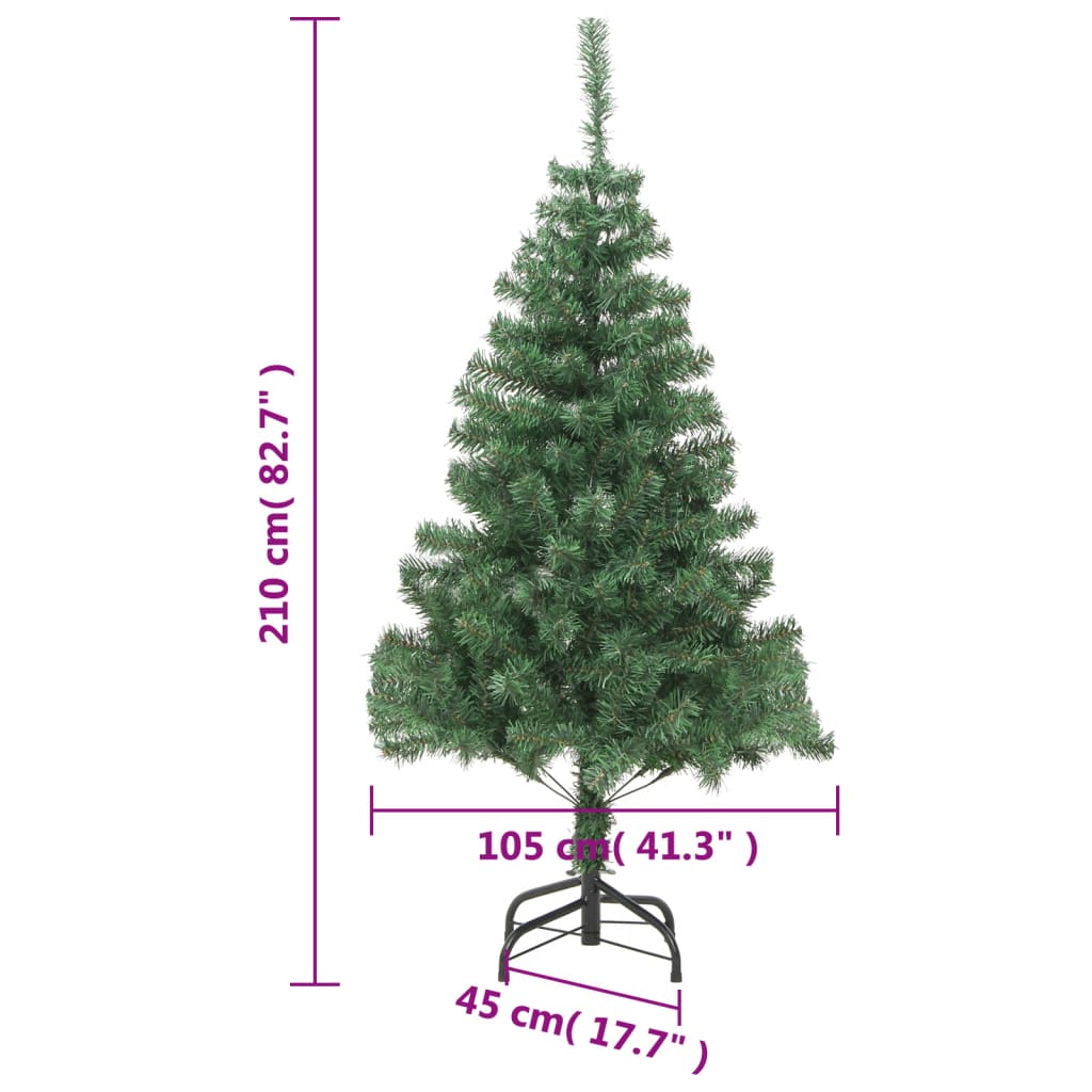 Arbre de Noël artificiel et support Acier 210 cm 910 branches - Xios Store SNC