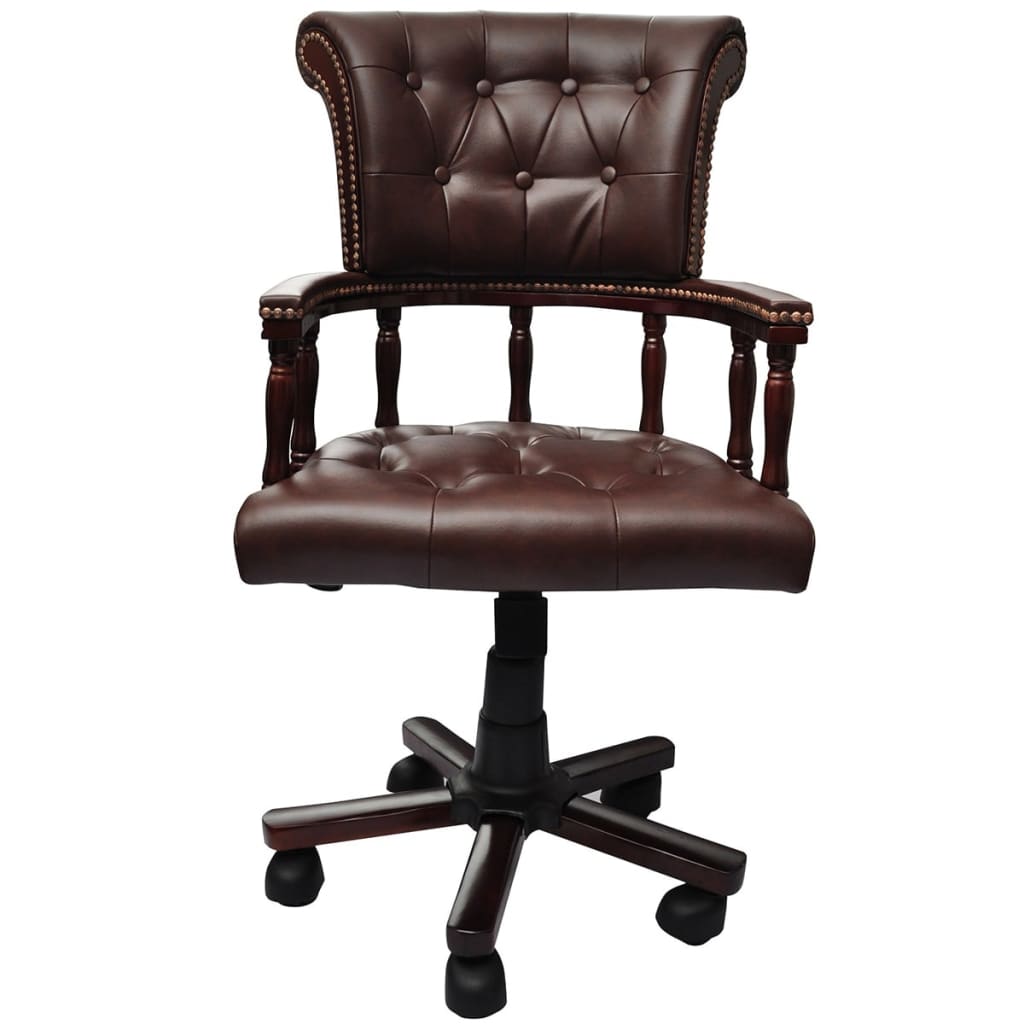 Chaise de bureau pivotante Marron - Xios Store SNC