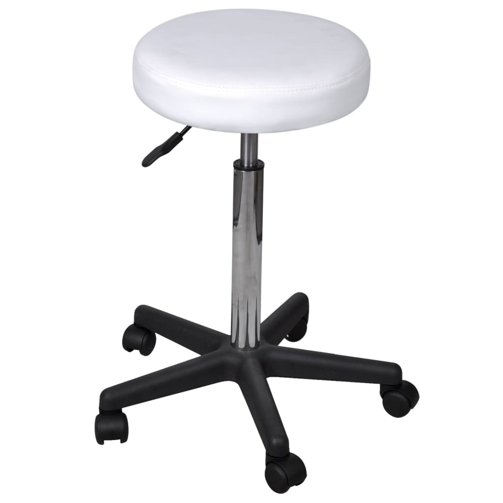 Tabouret de bureau Blanc Chaises de bureau vidaXL   