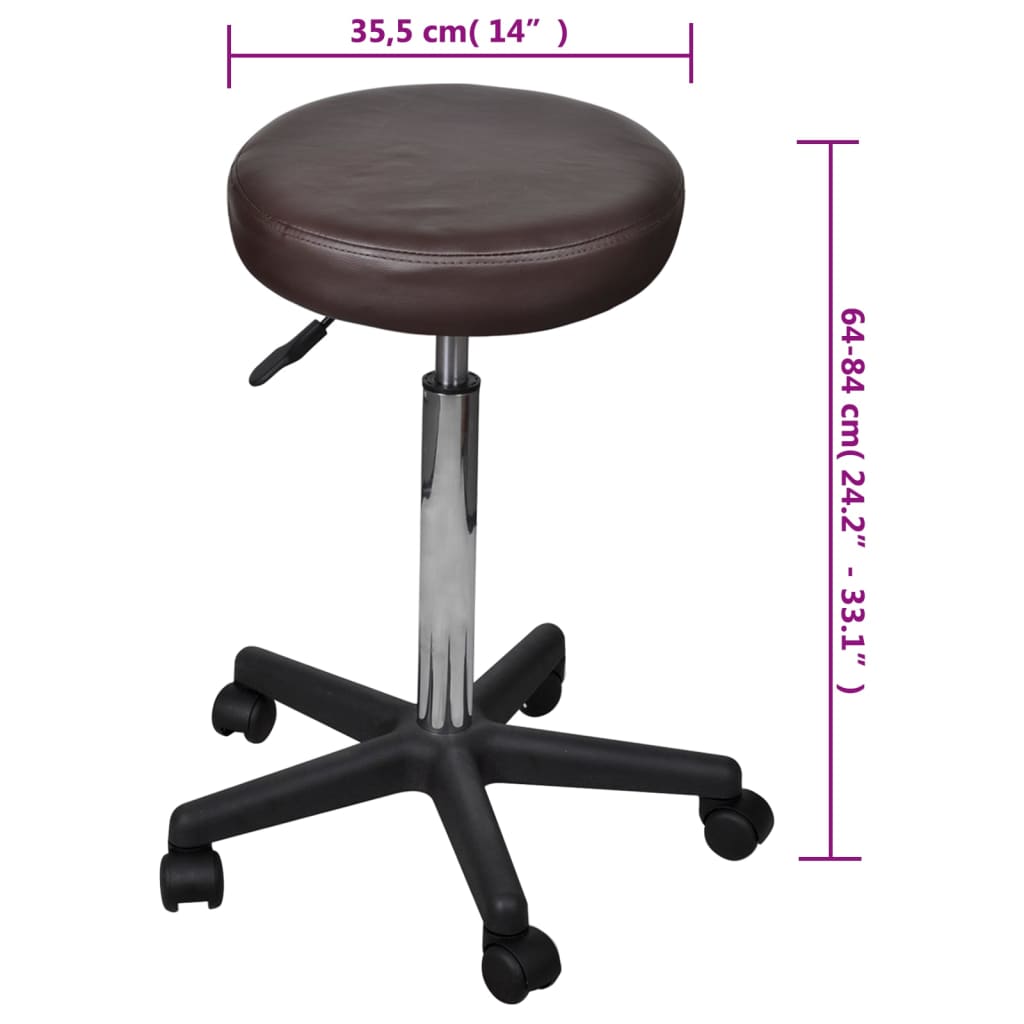 Tabouret de bureau marron Chaises de bureau vidaXL   