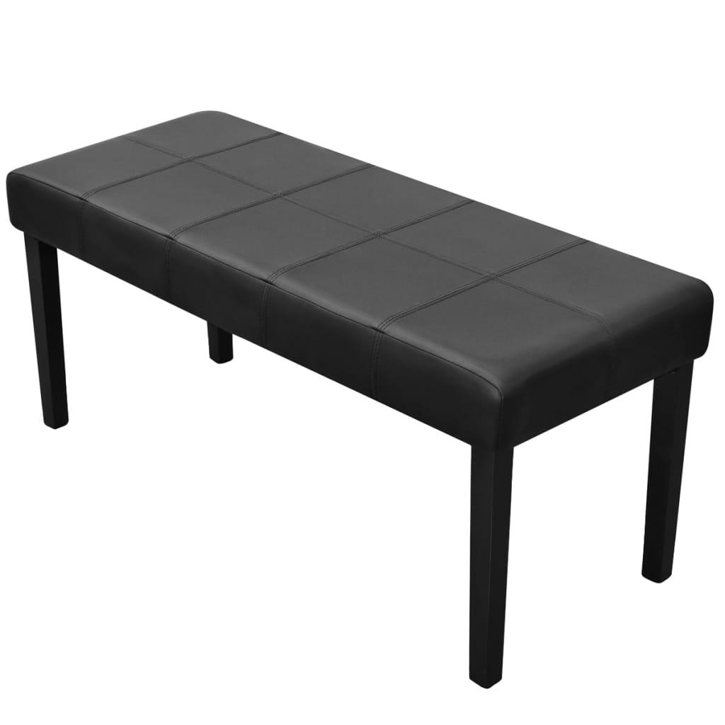 Banc en cuir synthétique de haute qualité Noir Bancs coffres vidaXL   