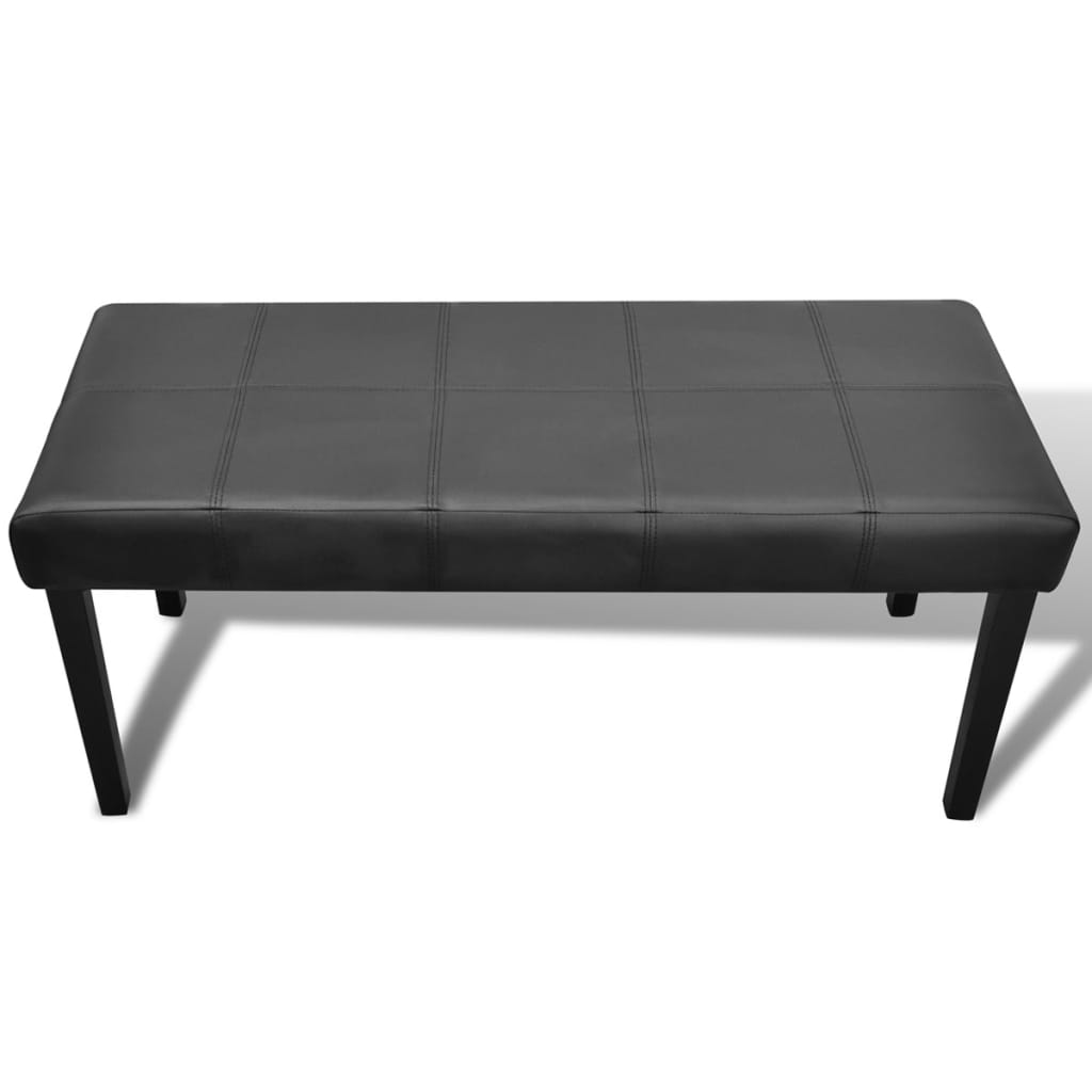 Banc en cuir synthétique de haute qualité Noir Bancs coffres vidaXL   