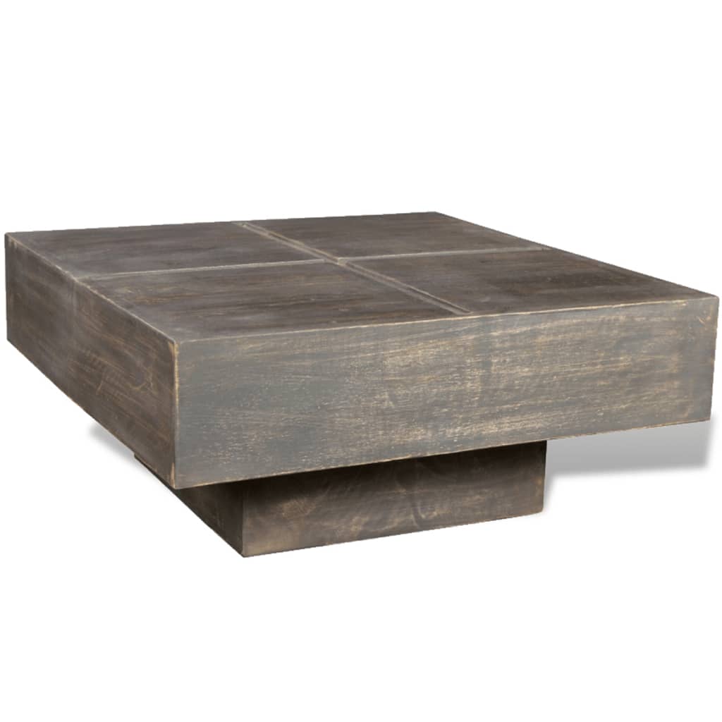 Table basse carrée Marron foncé Bois massif de manguier Tables basses vidaXL