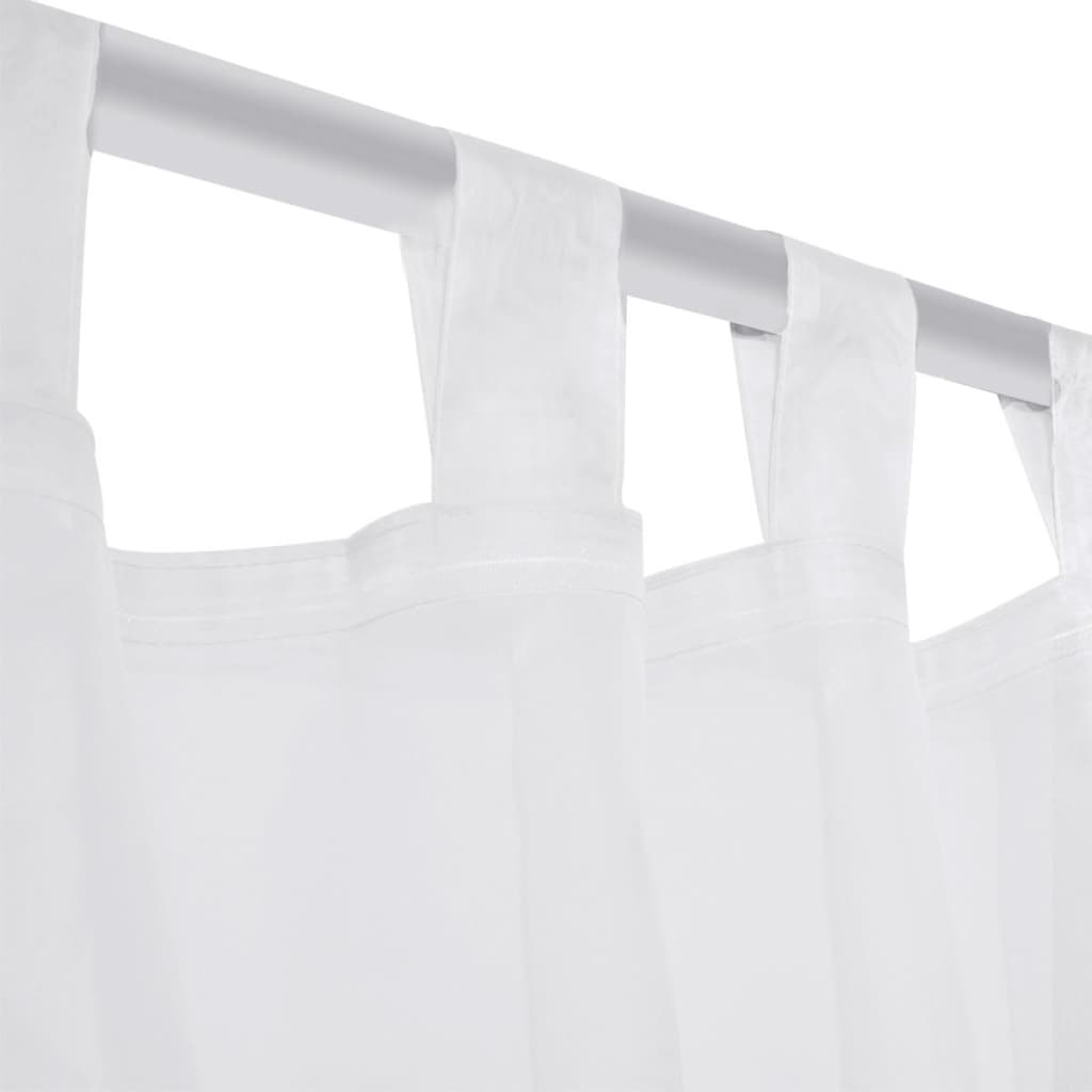 Rideau fin Blanc 140x175 cm 2 pcs Rideaux vidaXL   