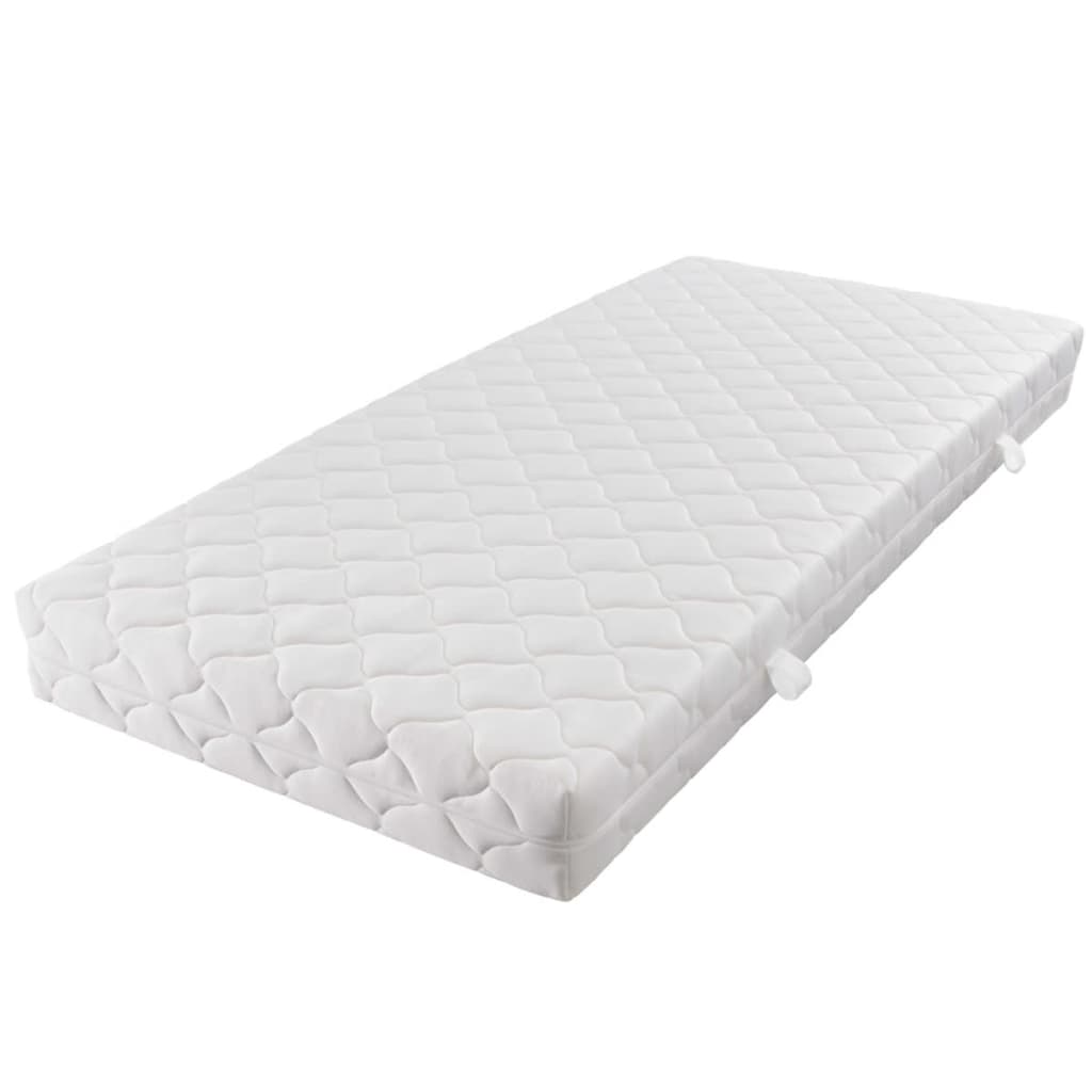 Lit avec matelas Noir Métal 180 x 200 cm Lits & cadres de lit vidaXL   