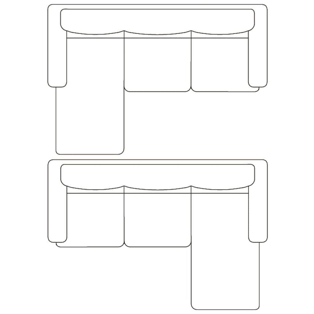 Canapé sectionnel à 3 places cuir synthétique blanc Canapés vidaXL   