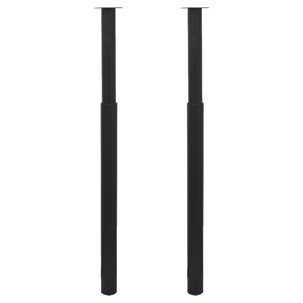 Pied de table télescopique 2 pcs Noir 710 mm - 1100 mm - Xios Store SNC