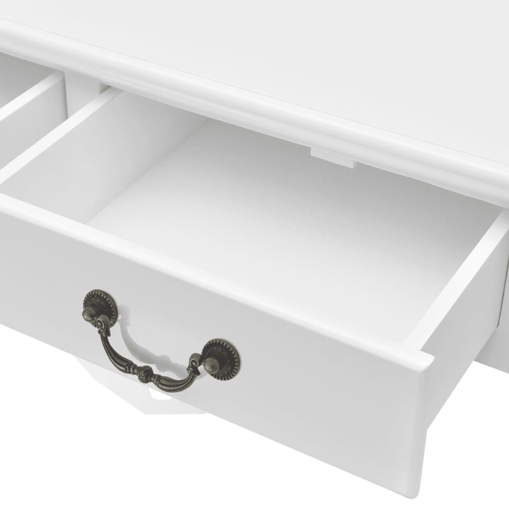 Table basse avec 4 tiroirs Blanc Tables basses vidaXL   