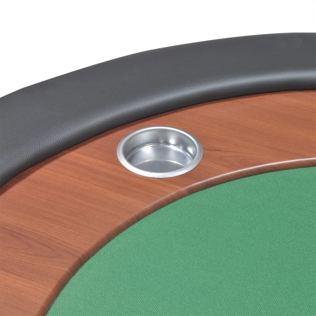 Table de poker pour 10 joueurs avec espace de croupier Vert Tables de poker & de jeux vidaXL   