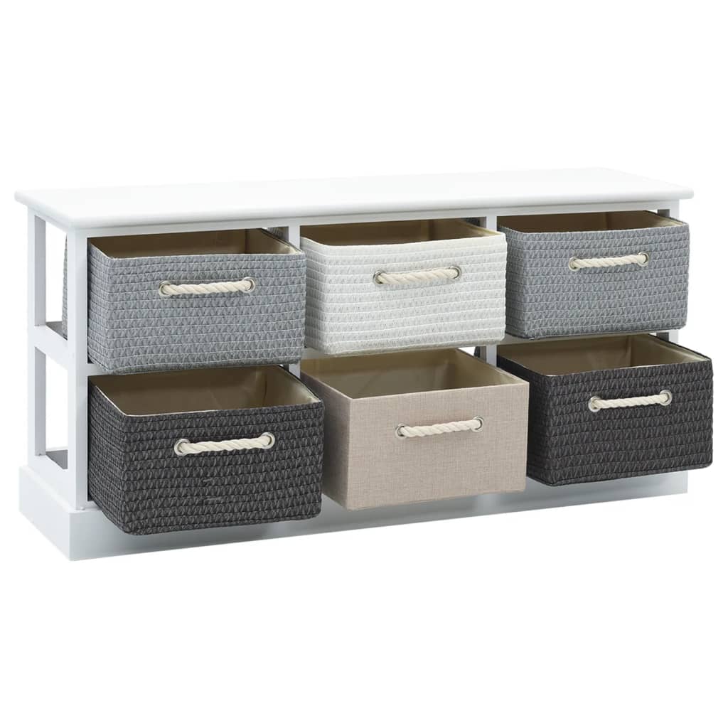 Banc de rangement 6 tiroirs Bois Bancs coffres vidaXL   