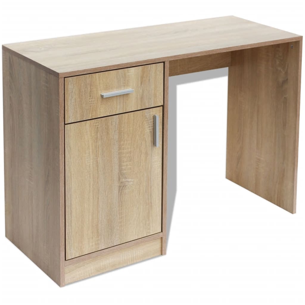 Bureau avec tiroir et placard Chêne 100x40x73 cm Bureaux vidaXL   