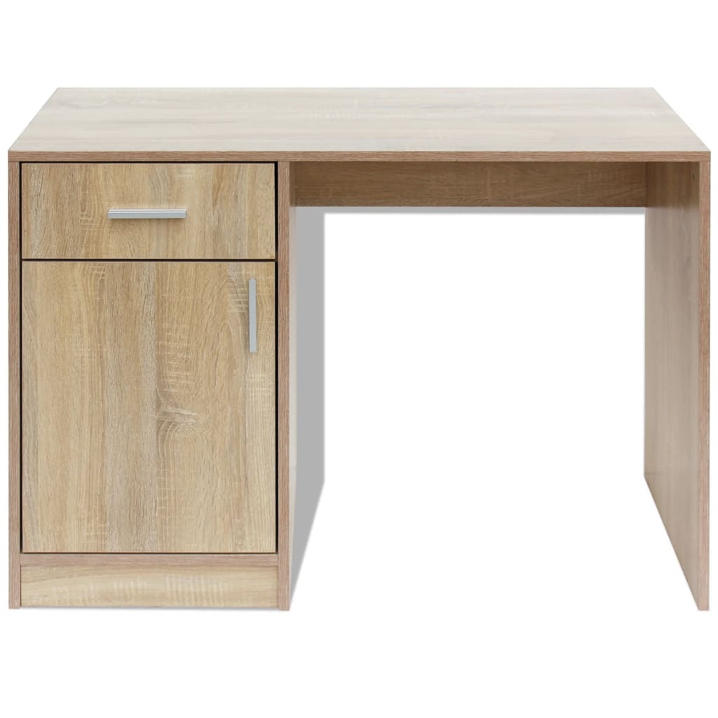 Bureau avec tiroir et placard Chêne 100x40x73 cm Bureaux vidaXL   